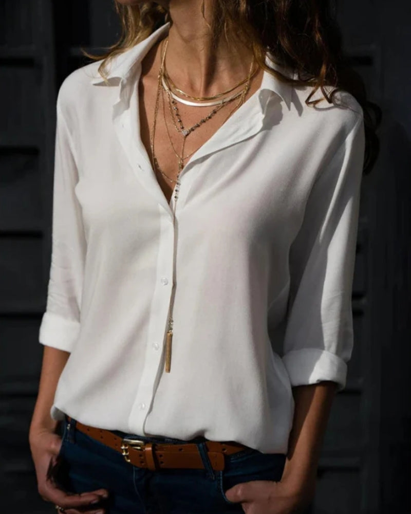 Business Damen klassische Bluse | Langarm