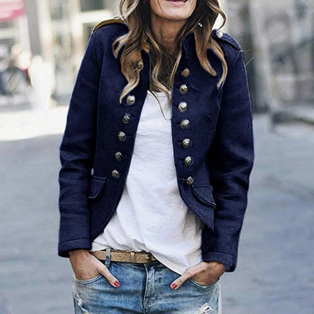 Carina | Damen Blazer mit Stehkragen und Langarm