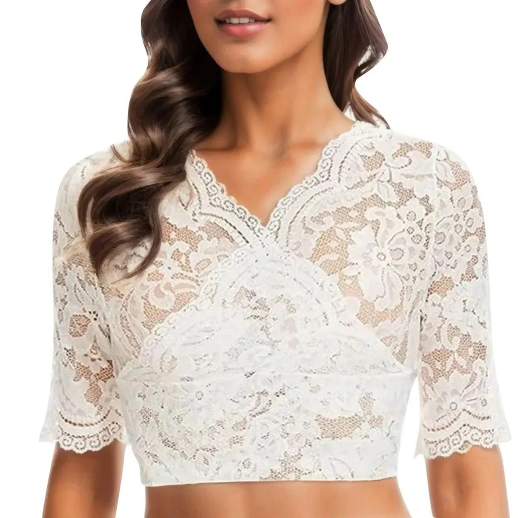 Carina | Damen Elegante Dirndlbluse zum Oktoberfest