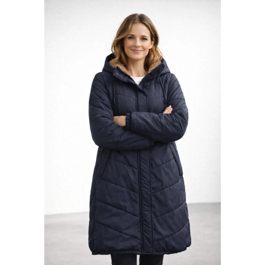 Carina | Damen Lange Elegante Winterjacke