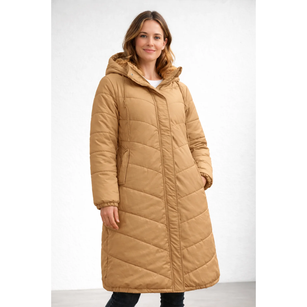 Carina | Damen Lange Elegante Winterjacke