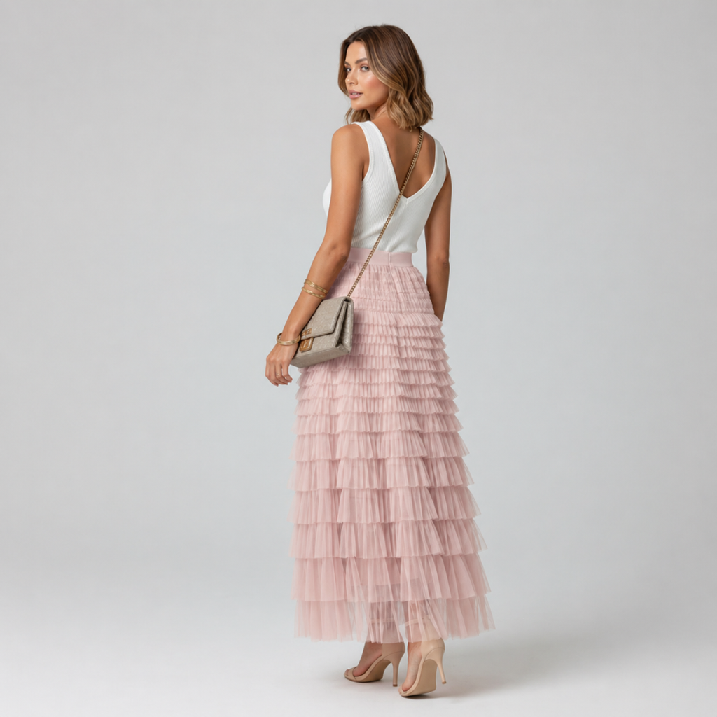 Carlotta | Damen Midirock Tüll Elegant