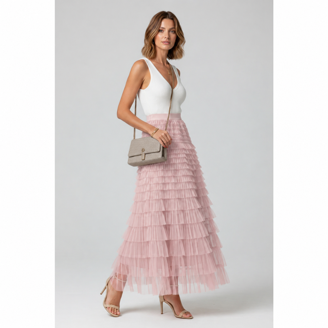 Carlotta | Damen Midirock Tüll Elegant