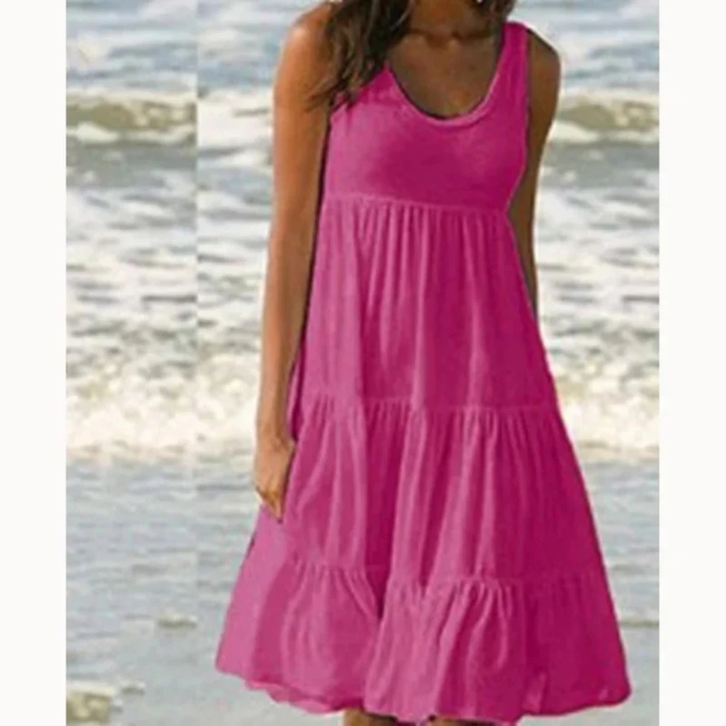 Carmen | Damen Schlichtes Sommerkleid Mini