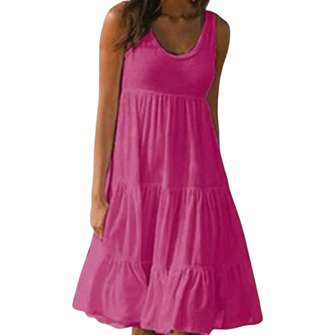Carmen | Damen Schlichtes Sommerkleid Mini