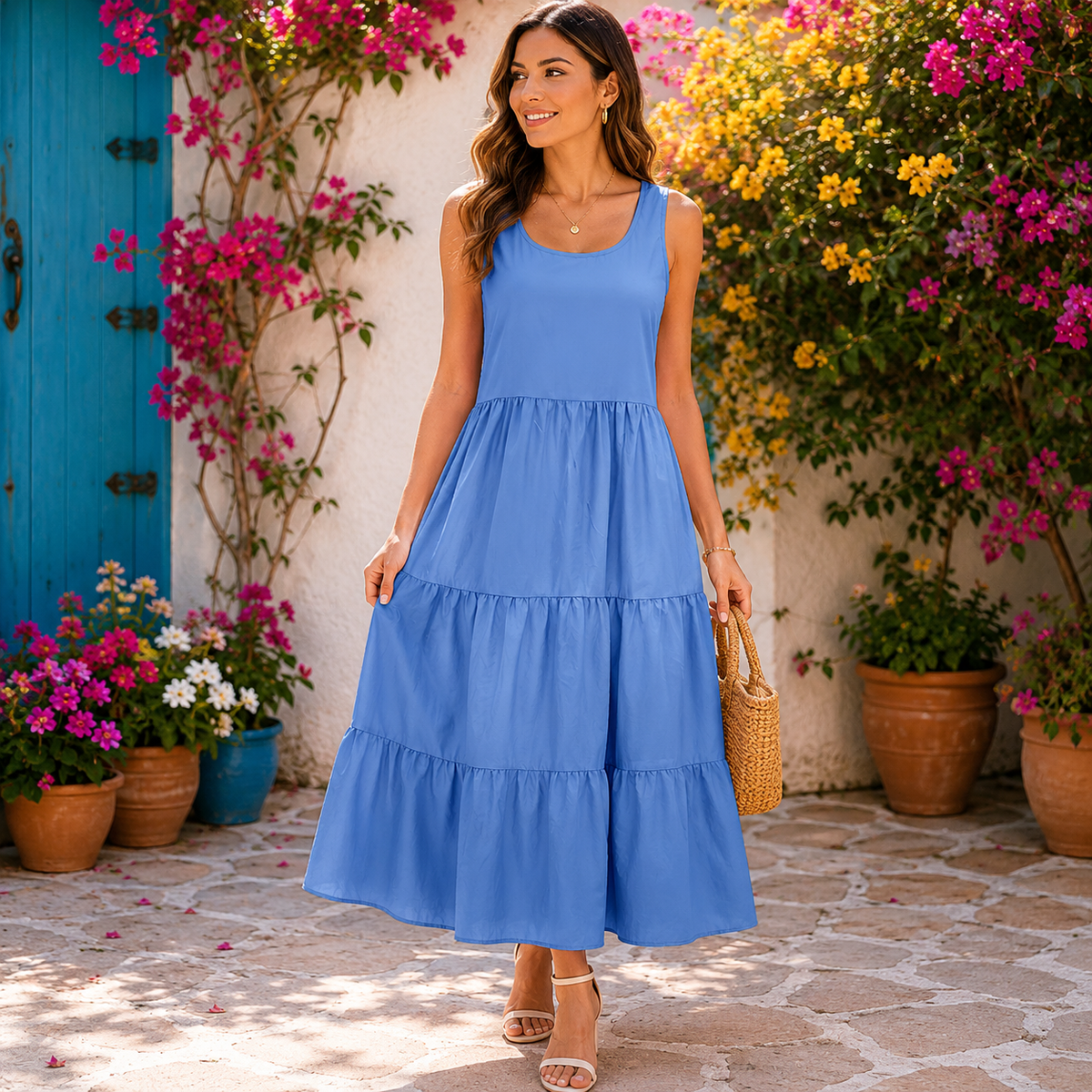 Carmen | Damen Schlichtes Sommerkleid Mini
