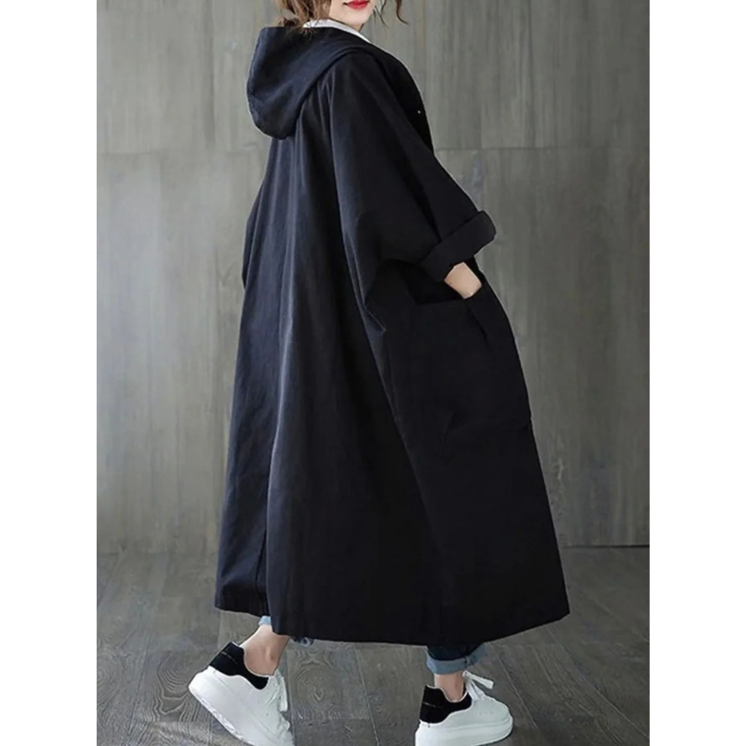 Carola | Damen Wasserdichte Regenjacke mit Kapuze und Großen Taschen