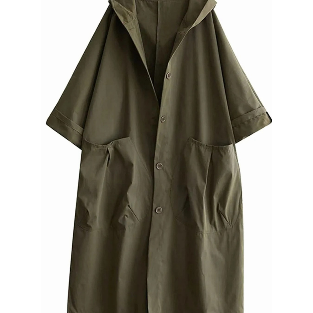 Carola | Damen Wasserdichte Regenjacke mit Kapuze und Großen Taschen