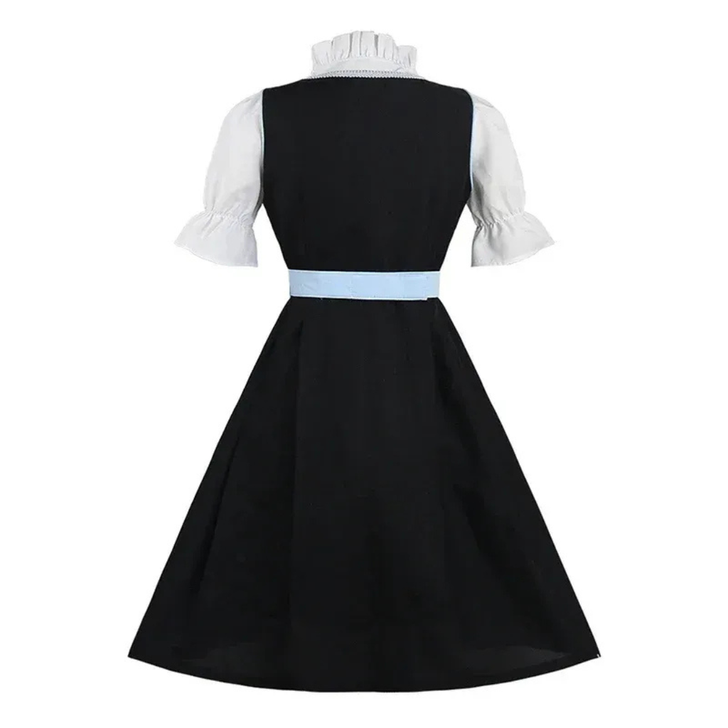 Carolin | Damen Blaues Oktoberfest Dirndl mit Stickerei