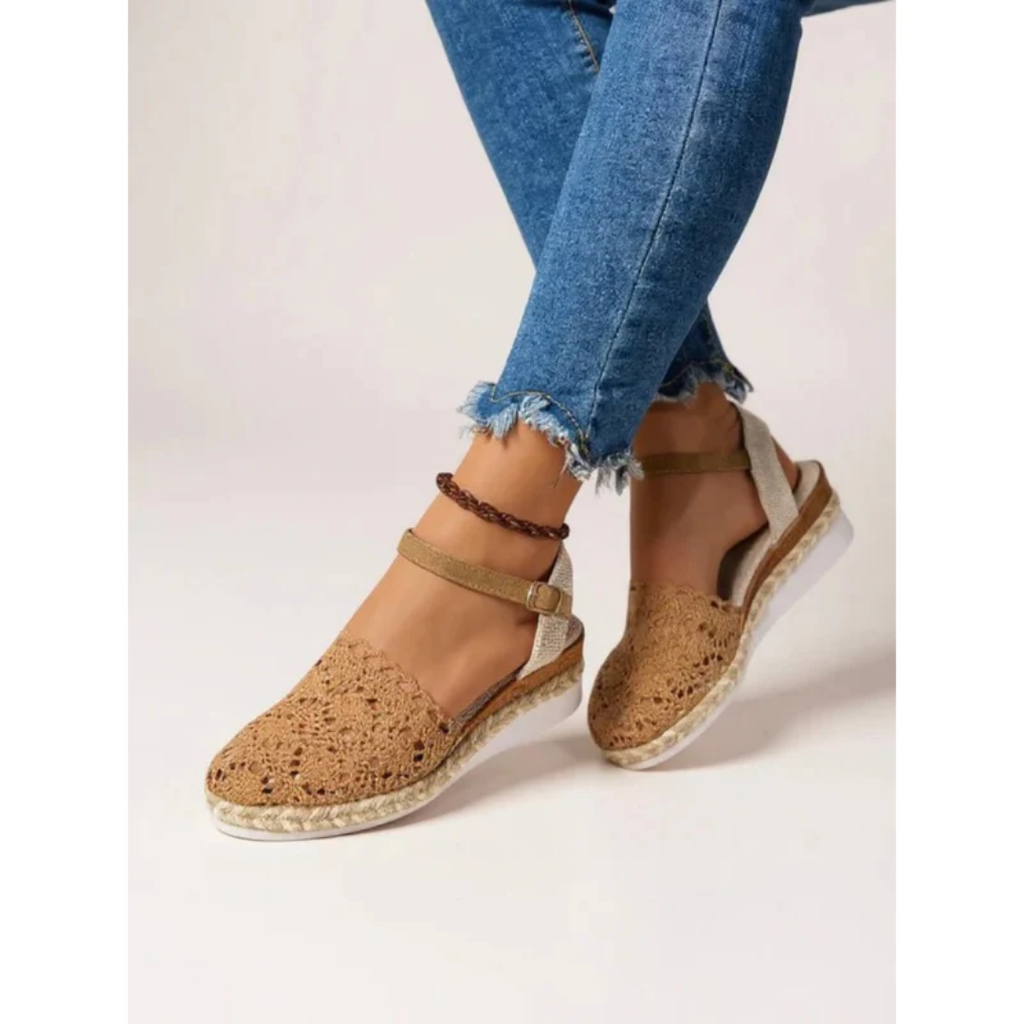 Carolina | Damen Moderne Sandalen Keilabsatz im Boho Stil
