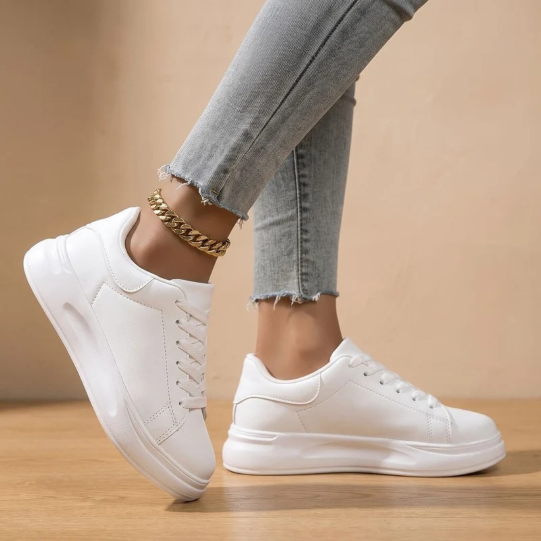 Cassandra | Damen Weiße Orthopädische Sneaker mit Dämpfung