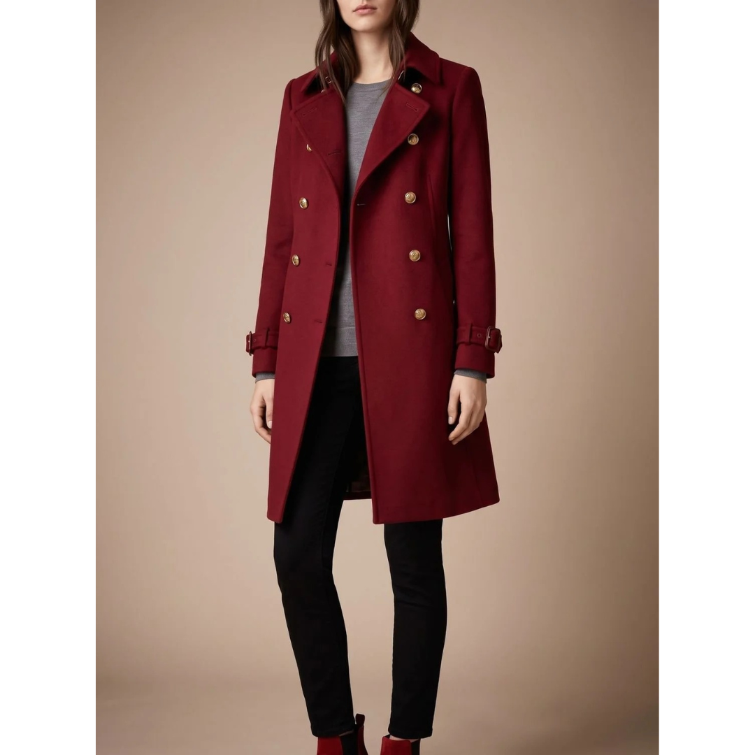 Cataleya | Damen Trench Coat mit Revers und Knöpfen