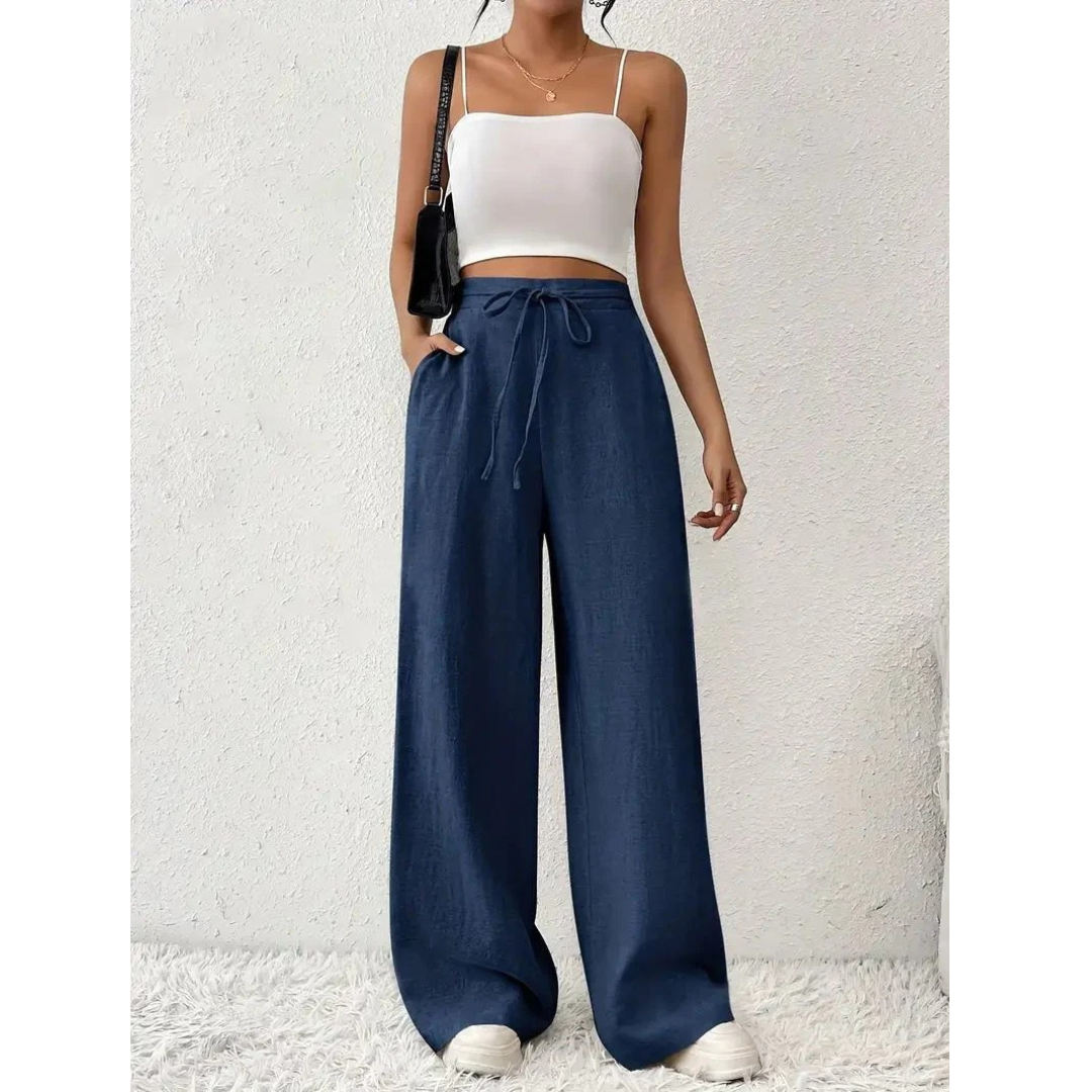 Celine | Damen Leinenhose Wide Leg Elegant