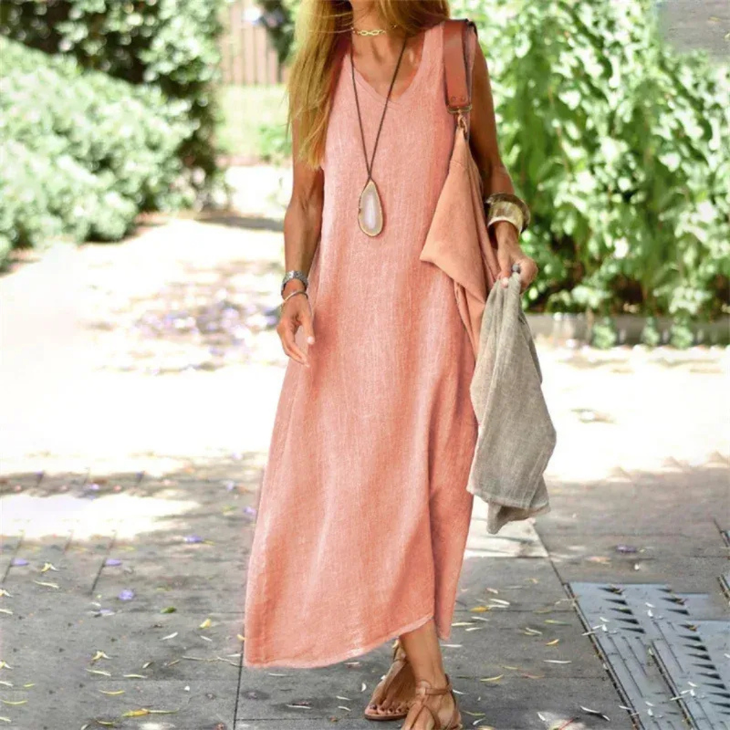 Celine | Damen Sommerkleid aus Leinen