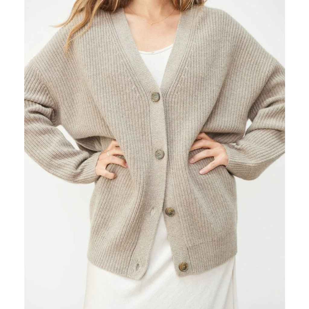 Celine | Damen Warme Strickjacke mit V-Ausschnitt