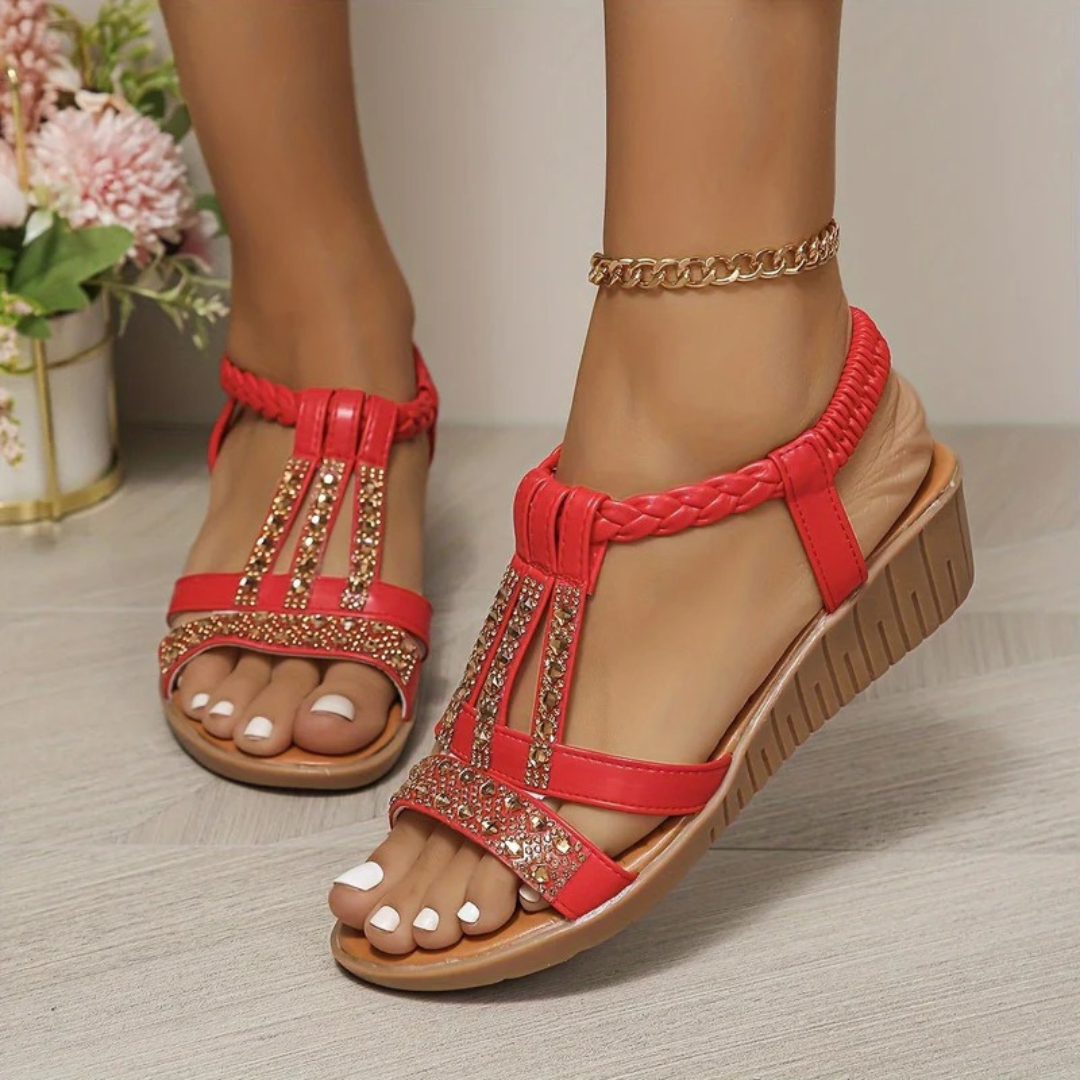 Chris | Damen Orthopädische Sandalen Mit Strass