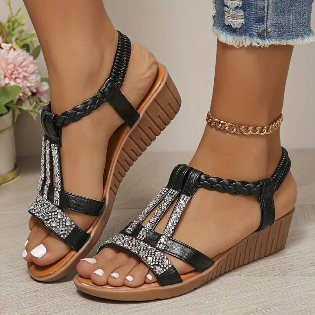 Chris | Damen Orthopädische Sandalen Mit Strass