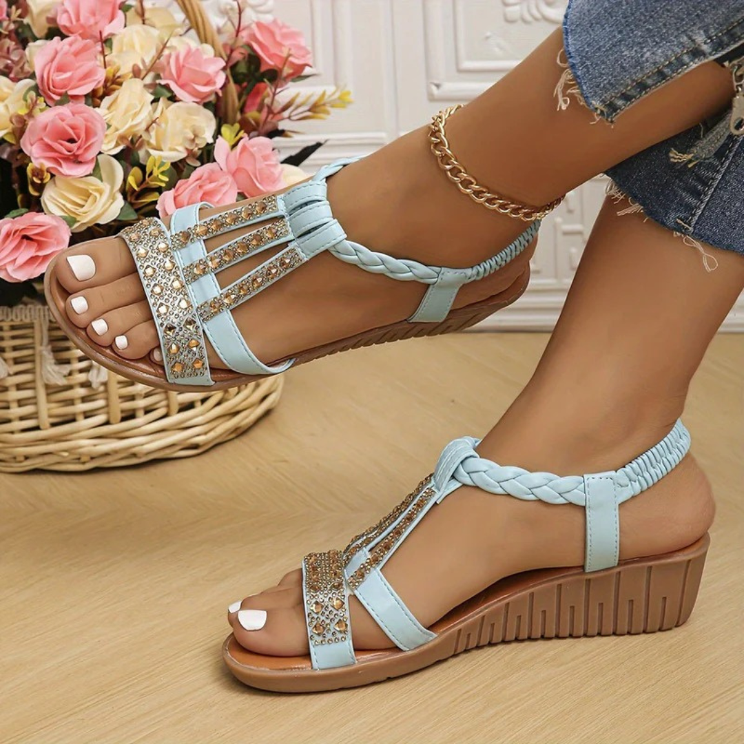 Chris | Damen Orthopädische Sandalen Mit Strass