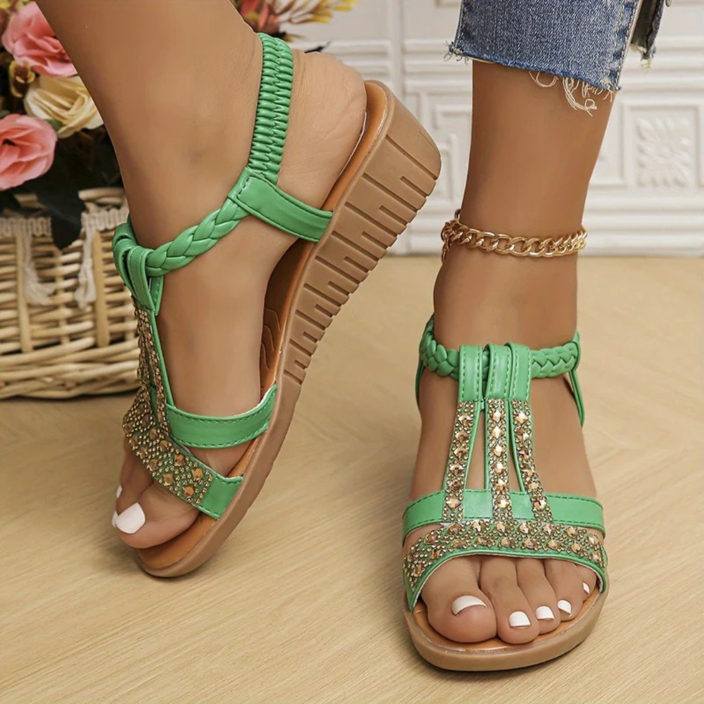 Chris | Damen Orthopädische Sandalen Mit Strass