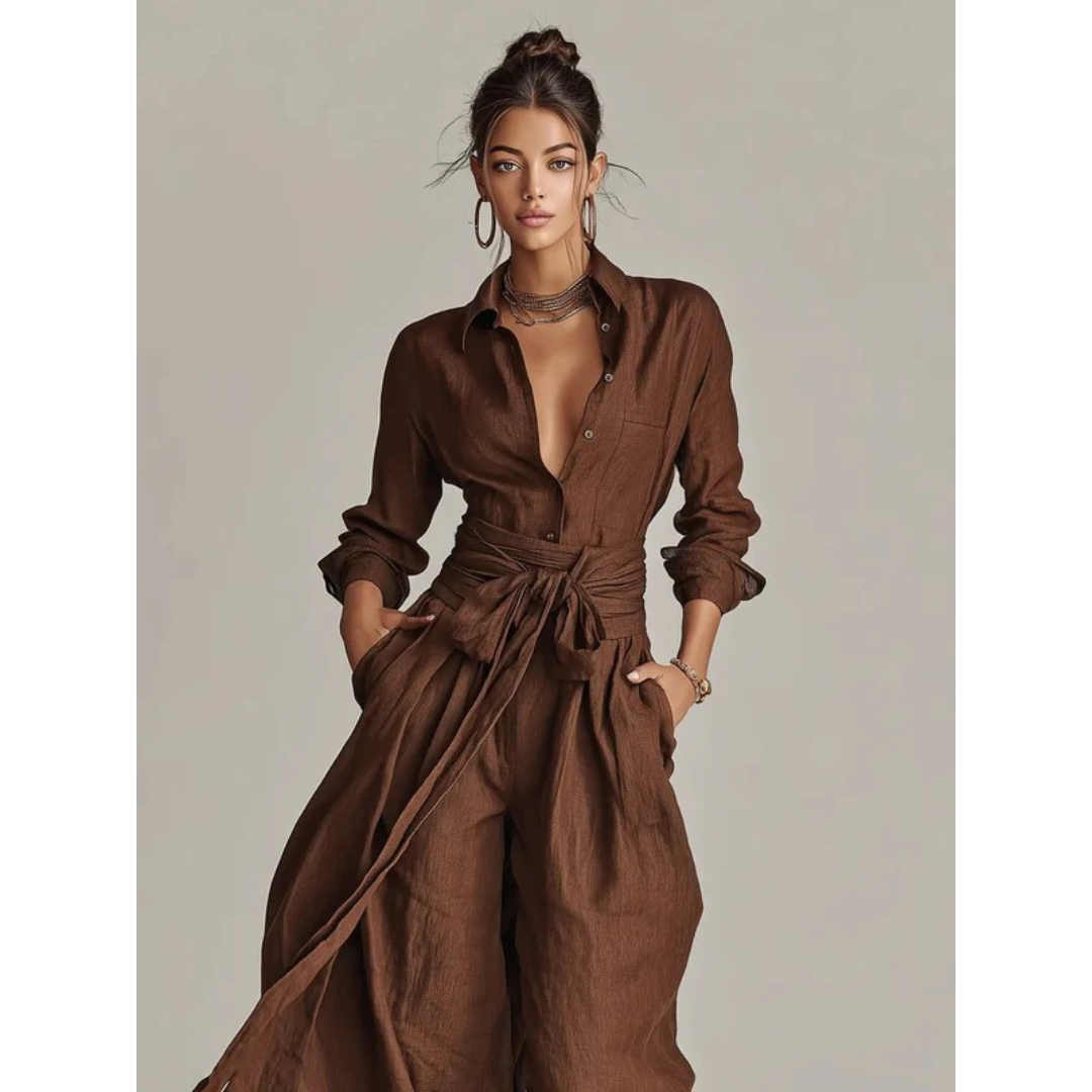 Christa | Damen Sommer Jumpsuit Mit Gürtel