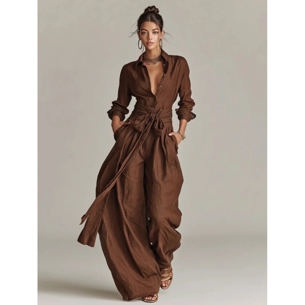 Christa | Damen Sommer Jumpsuit Mit Gürtel