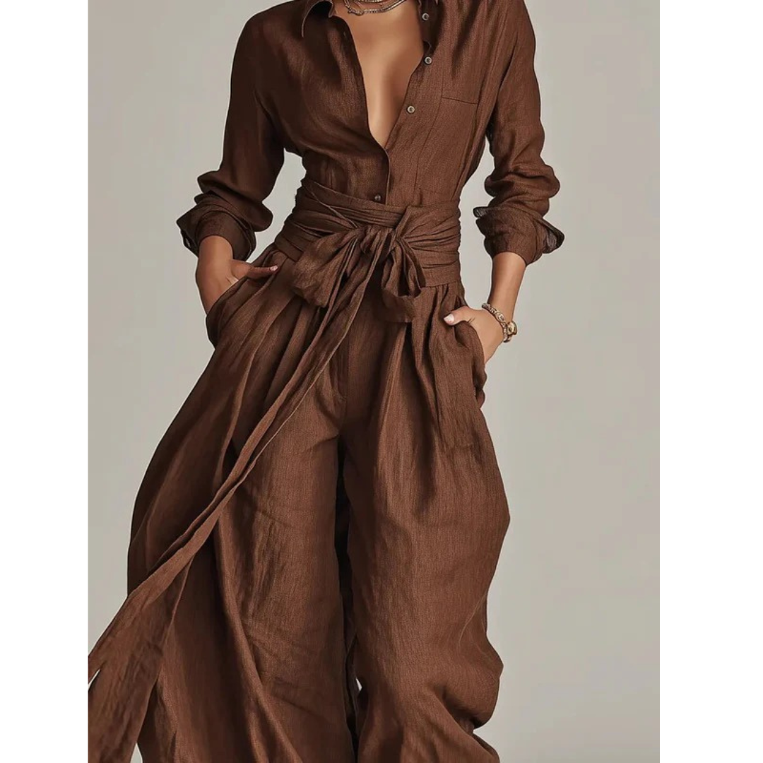 Christa | Damen Sommer Jumpsuit Mit Gürtel