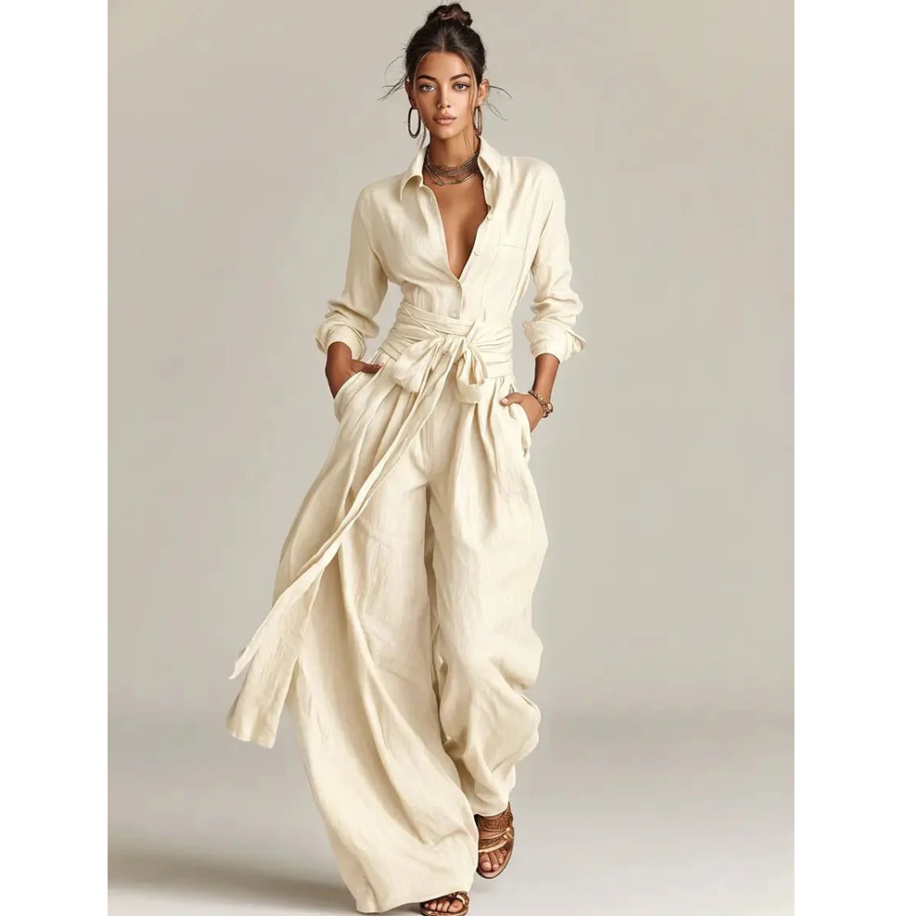 Christa | Damen Sommer Jumpsuit Mit Gürtel