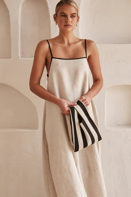 Christiane | Damen Creme farbe Freizeit Maxikleid