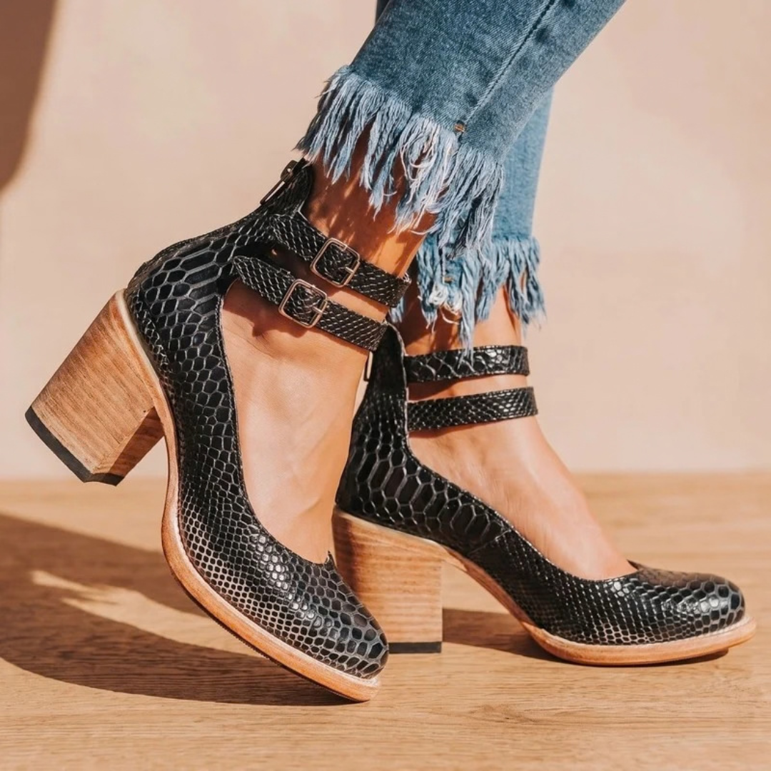 Christina | Damen Orthopädische Stiefeletten mit Doppelter Schnalle