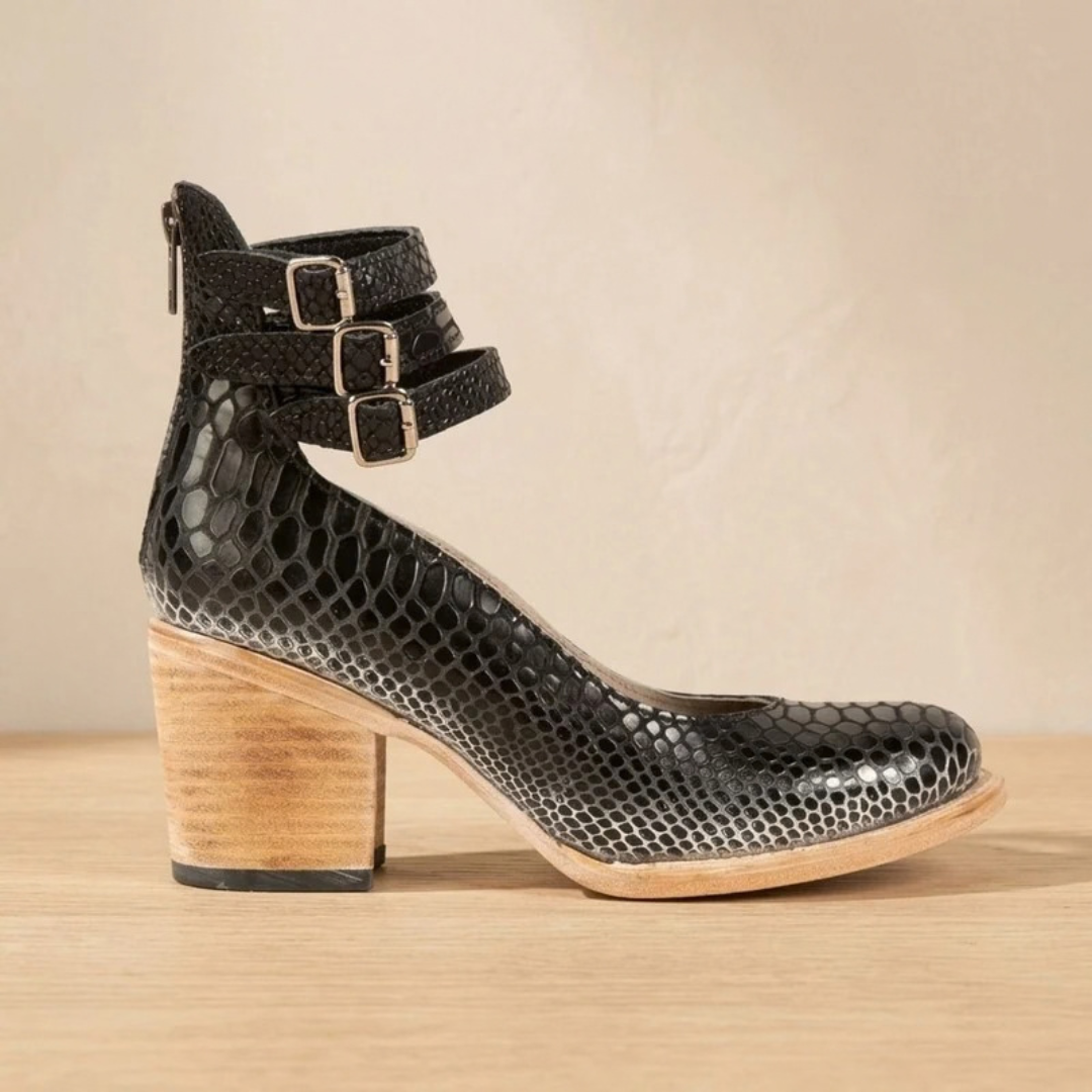 Christina | Damen Orthopädische Stiefeletten mit Doppelter Schnalle