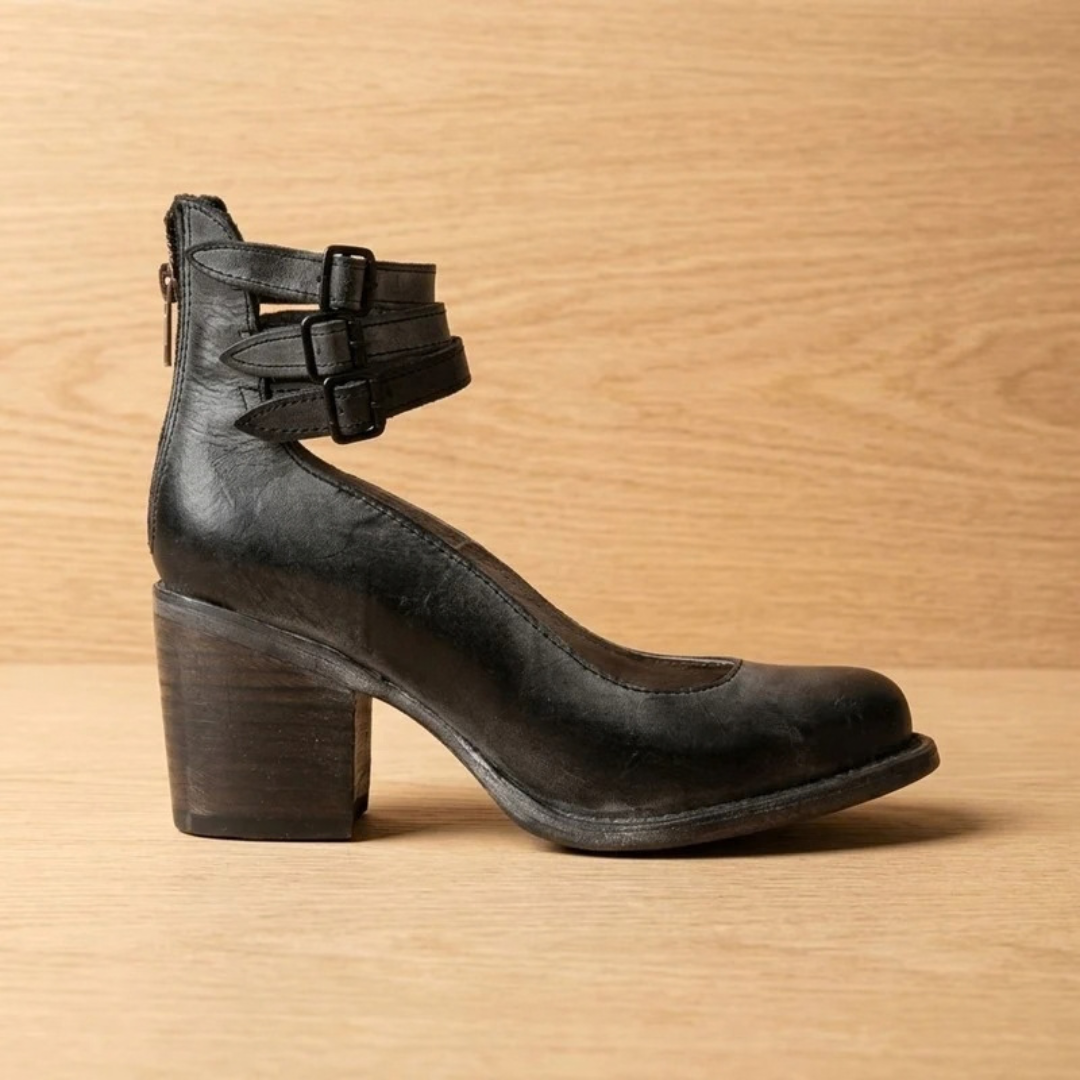 Christina | Damen Orthopädische Stiefeletten mit Doppelter Schnalle
