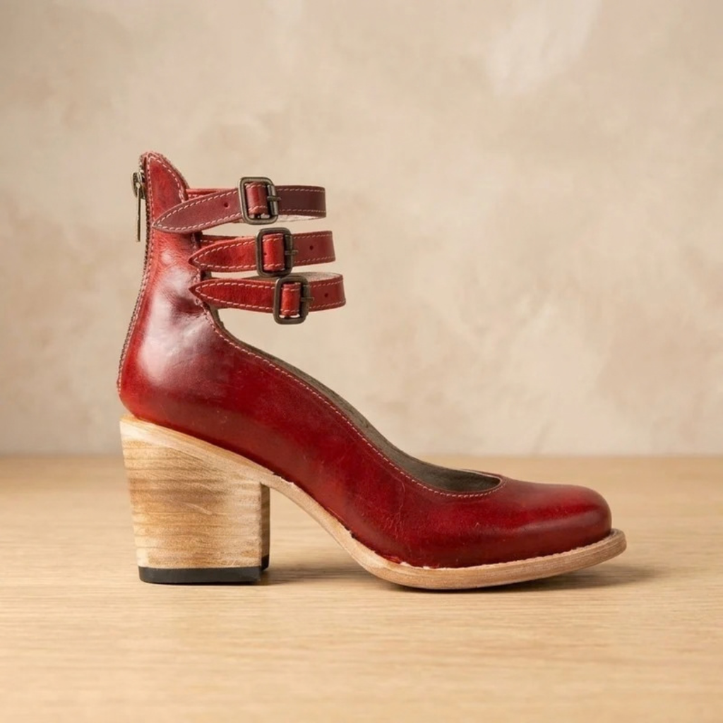 Christina | Damen Orthopädische Stiefeletten mit Doppelter Schnalle