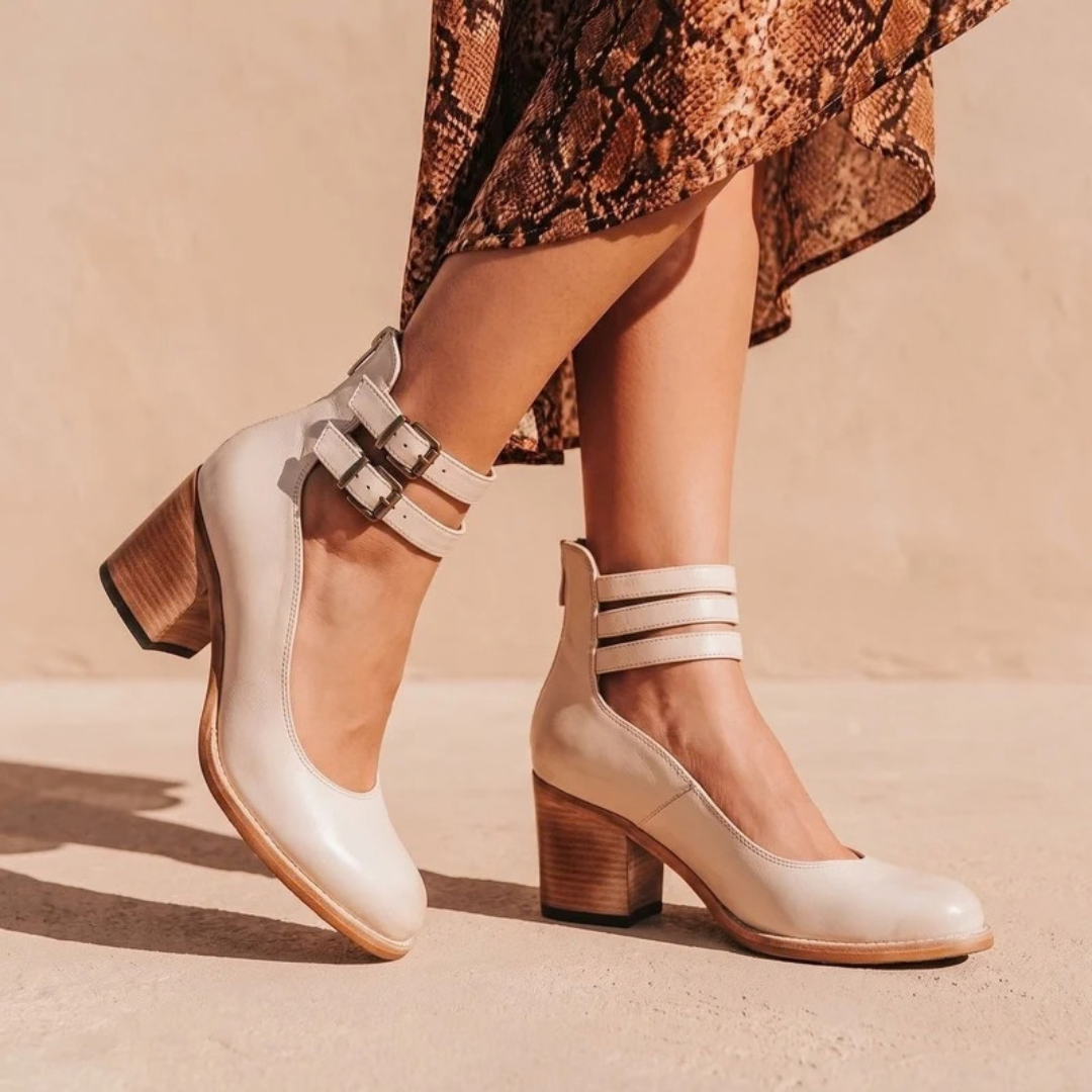 Christina | Damen Orthopädische Stiefeletten mit Doppelter Schnalle