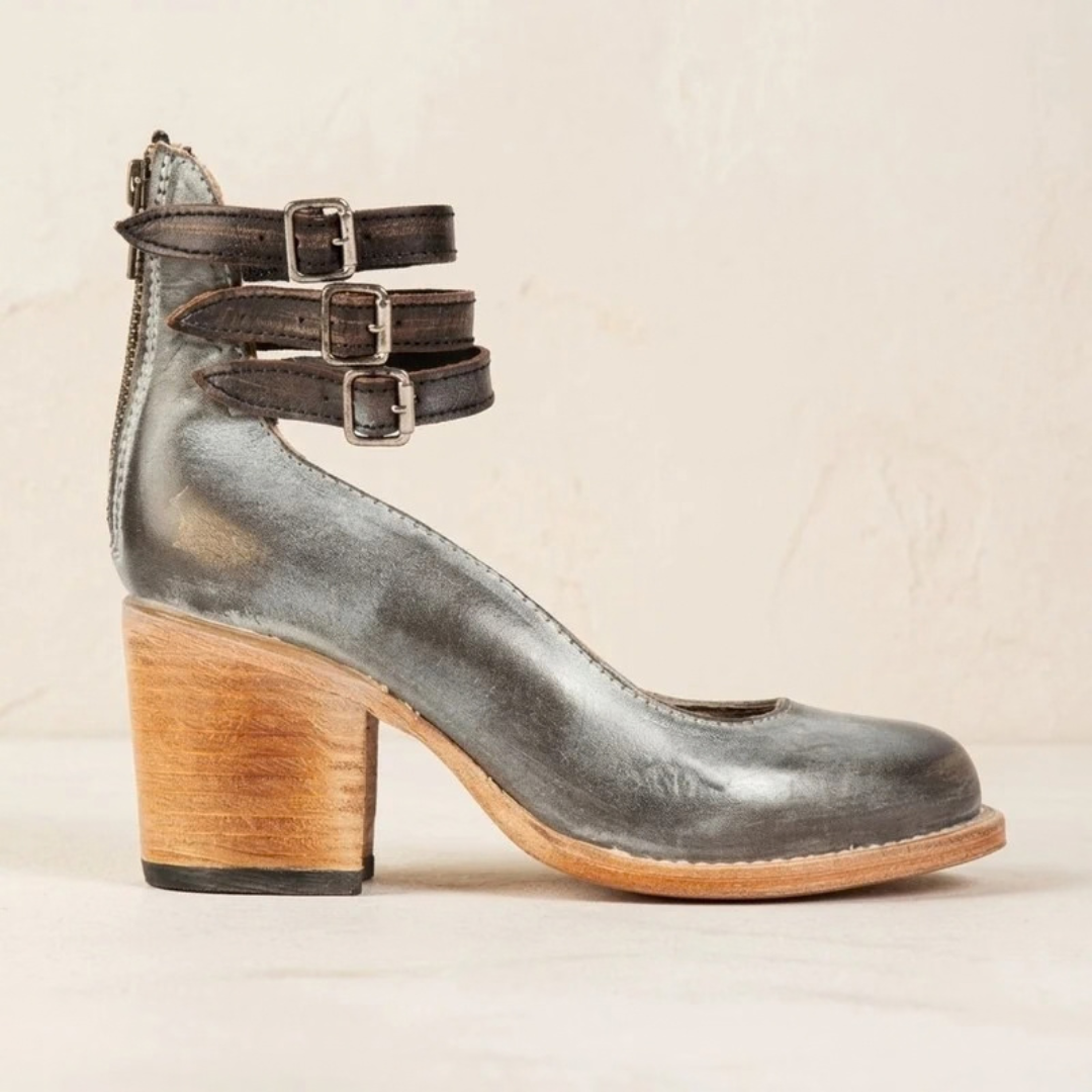 Christina | Damen Orthopädische Stiefeletten mit Doppelter Schnalle
