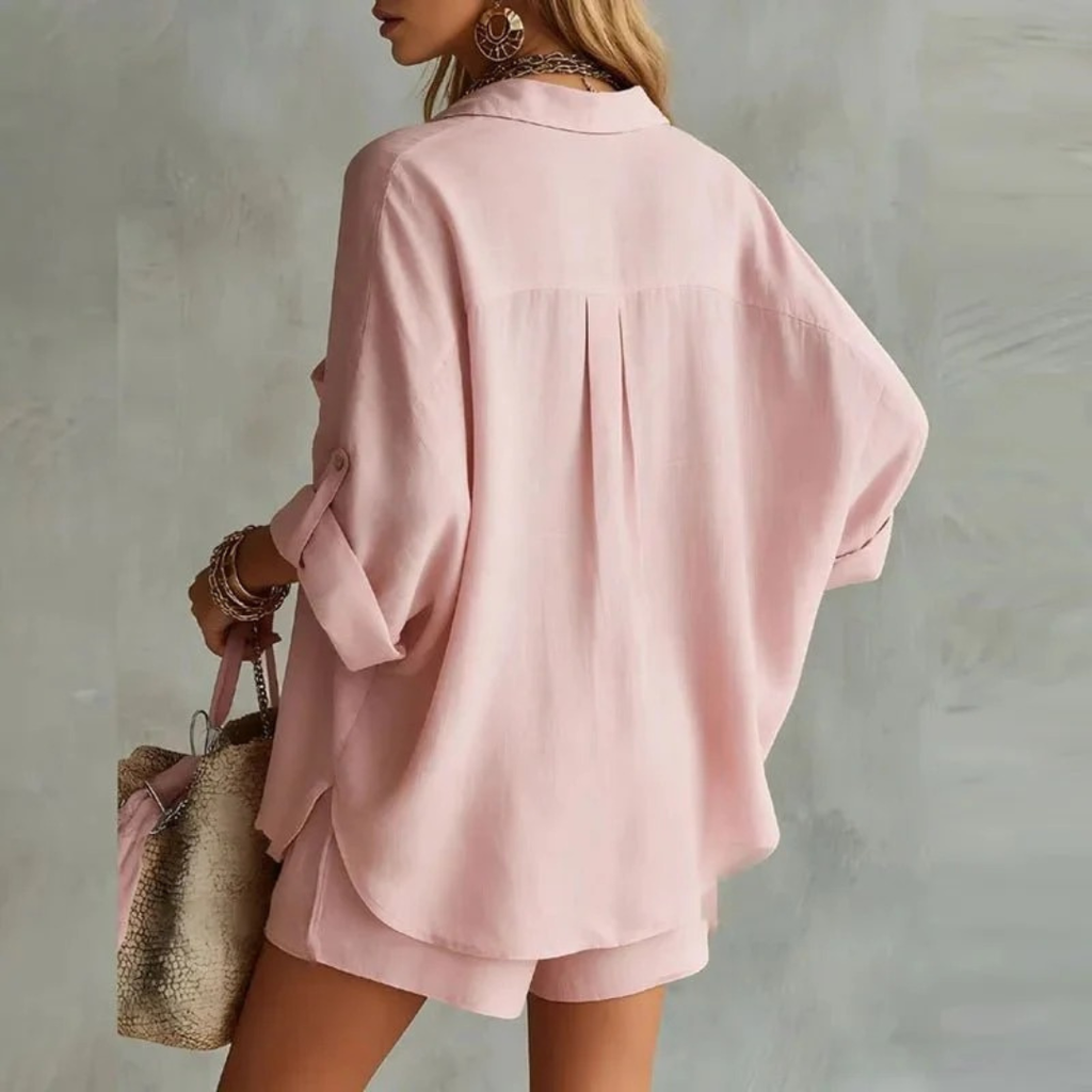 Christine | Damen Leichtes Sommer Zweiteiler Set