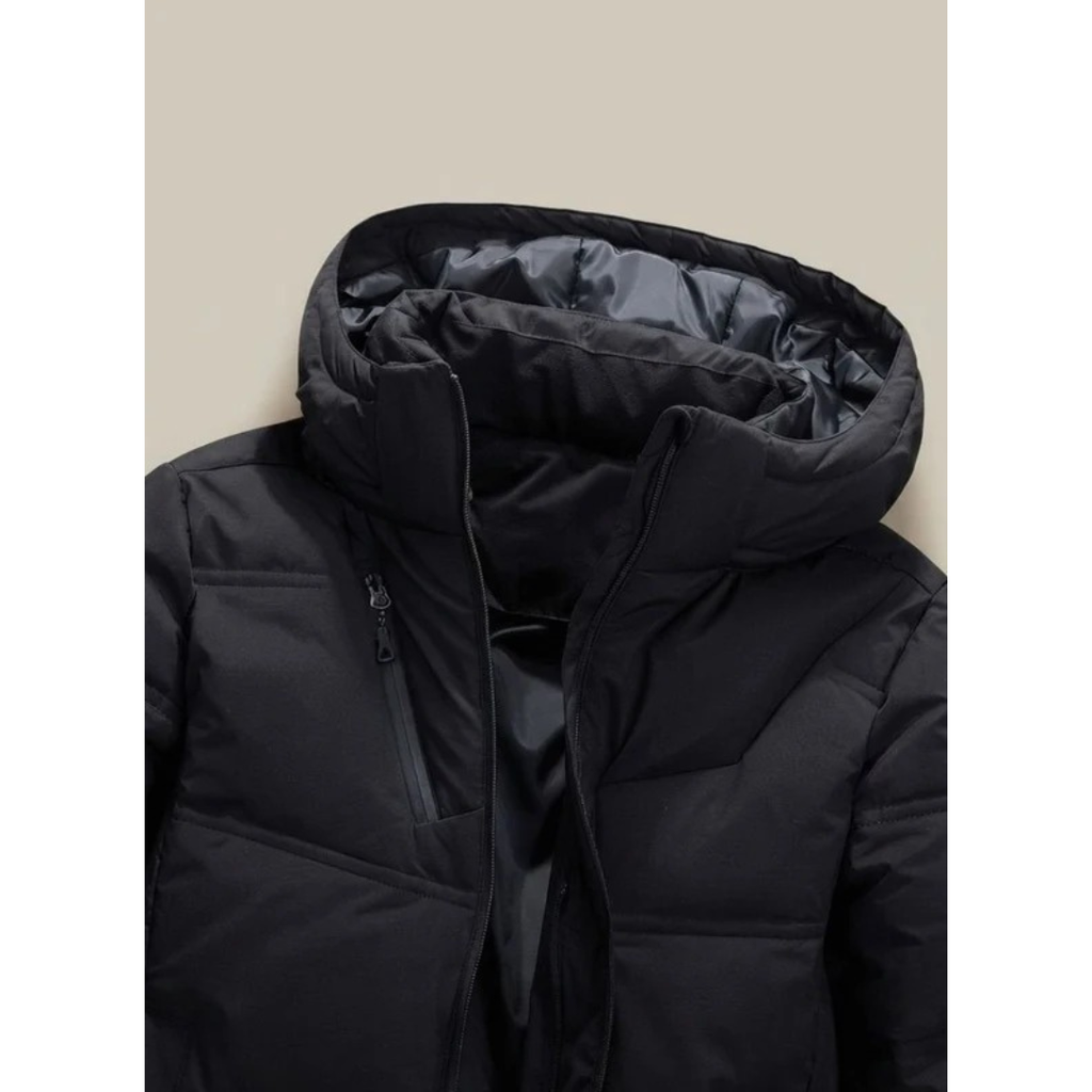 Cihan | Herren Winterjacke mit Kapuze und Taschen mit Reißverschluss