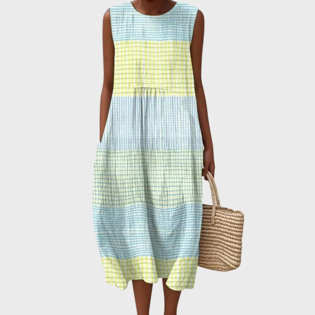 Clara | Damen Linnen Midi-Kleid Relaxed-Fit