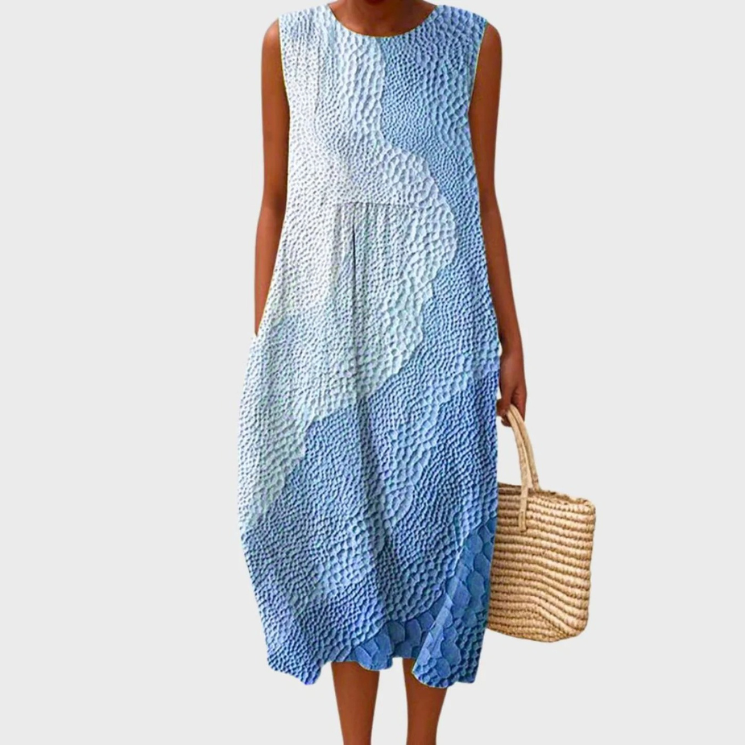 Clara | Damen Linnen Midi-Kleid Relaxed-Fit