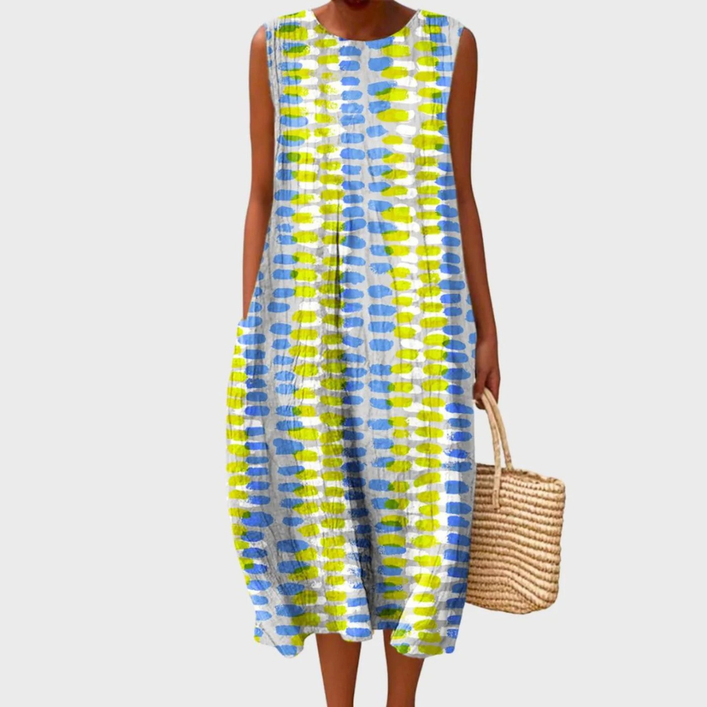 Clara | Damen Linnen Midi-Kleid Relaxed-Fit