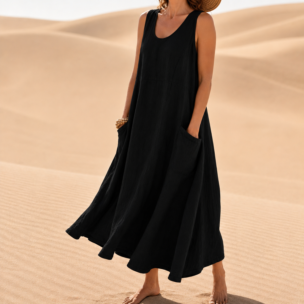 Clara | Damen Sommerkleid Midi Für Strand