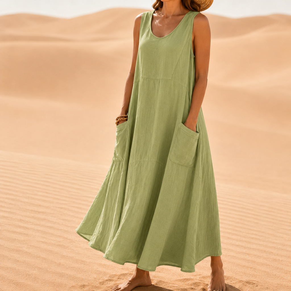 Clara | Damen Sommerkleid Midi Für Strand