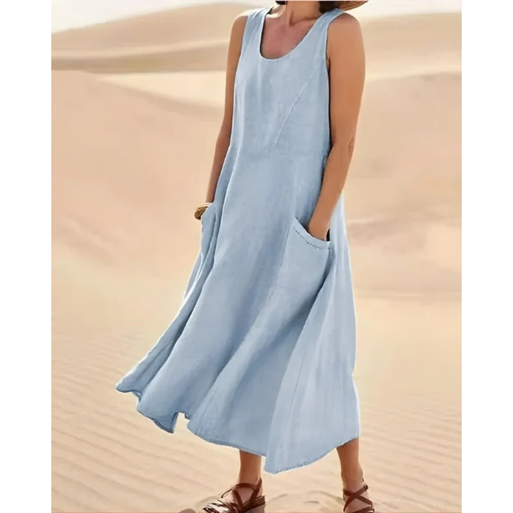 Clara | Damen Sommerkleid Midi Für Strand