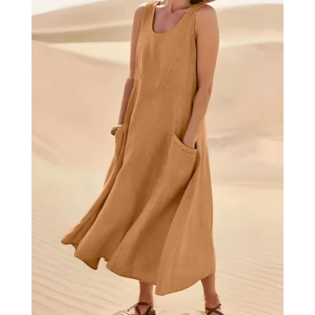 Clara | Damen Sommerkleid Midi Für Strand