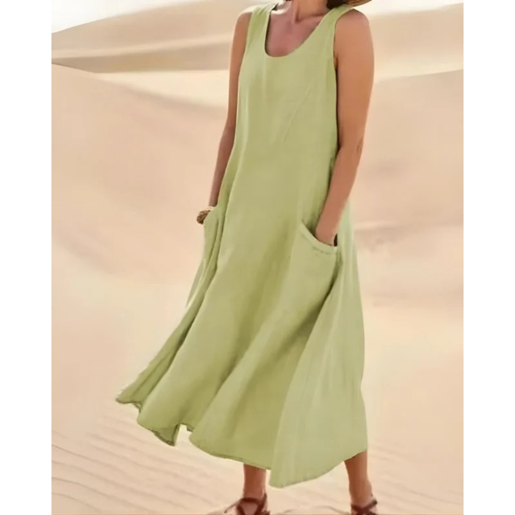 Clara | Damen Sommerkleid Midi Für Strand
