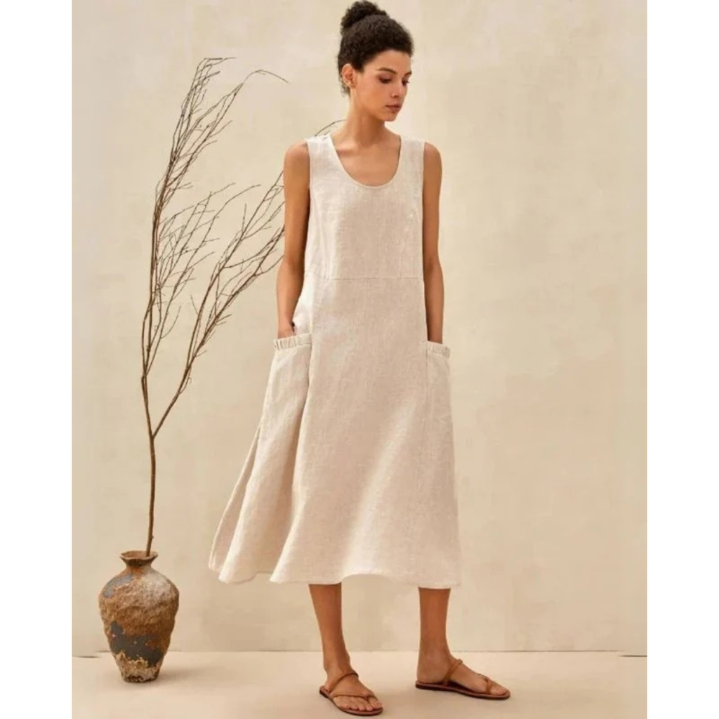 Clara | Damen Sommerkleid Midi Für Strand