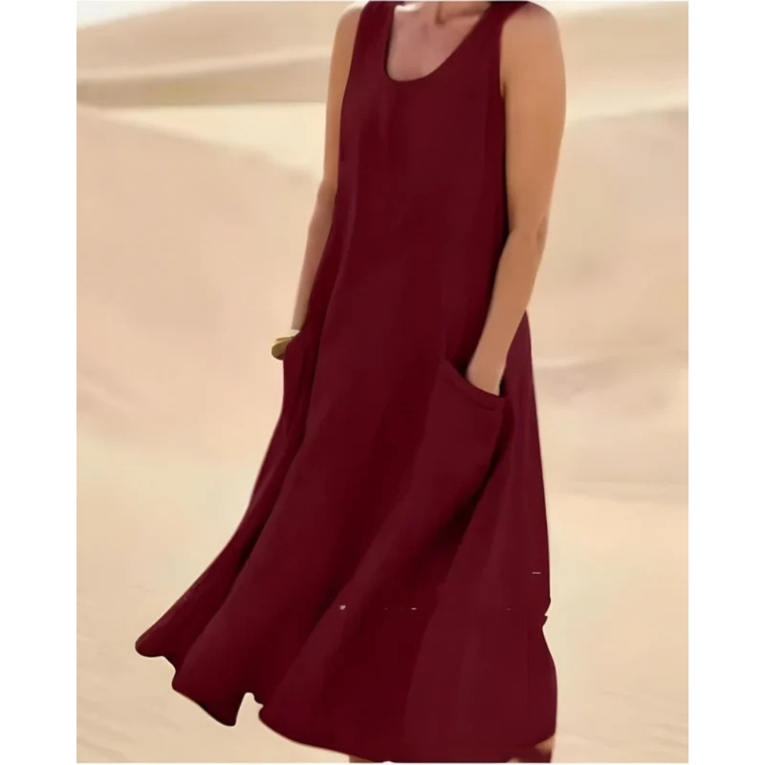 Clara | Damen Sommerkleid Midi Für Strand
