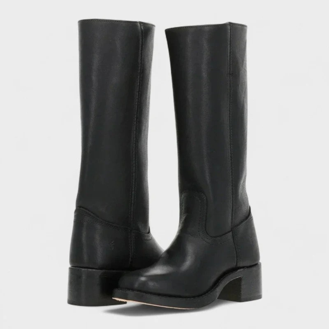 Claudia | Damen Orthopädische Lederstiefel mit langem Schaft im Western Stil