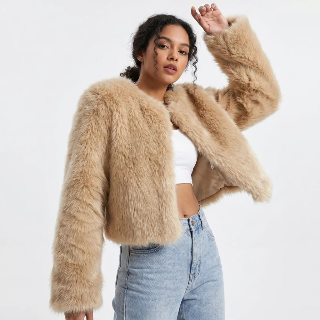 Cleo | Damen Kurze Jacke mit Langarm