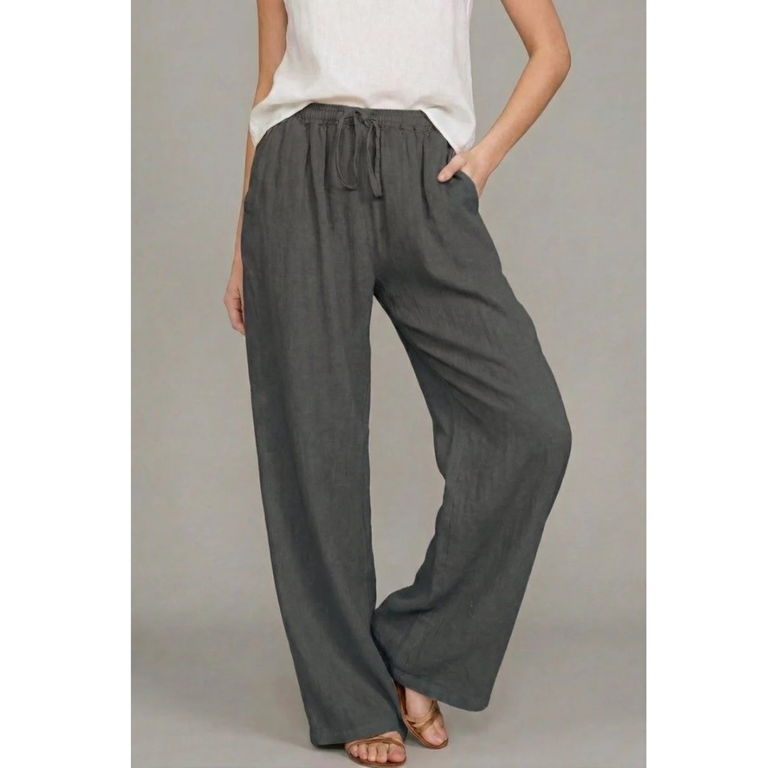 Cleo | Damen Wide-Leg Hose Mit Elastischem