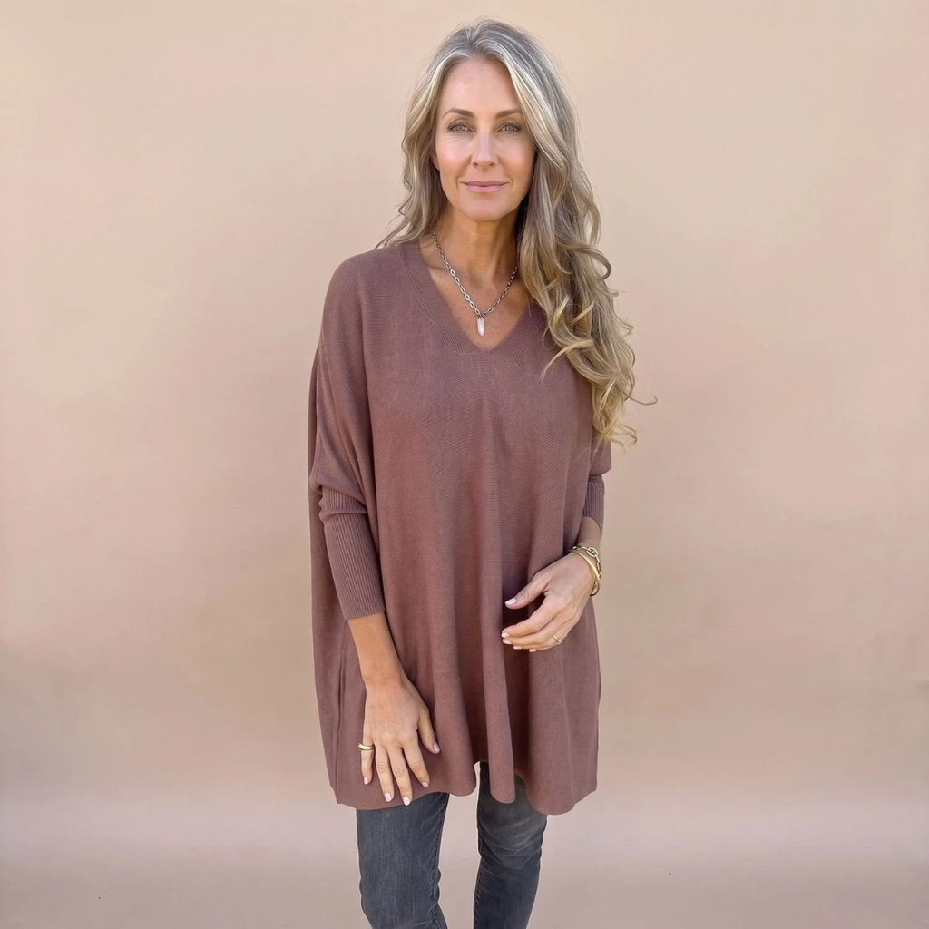 Constanze | Damen Pullover mit V-Ausschnitt